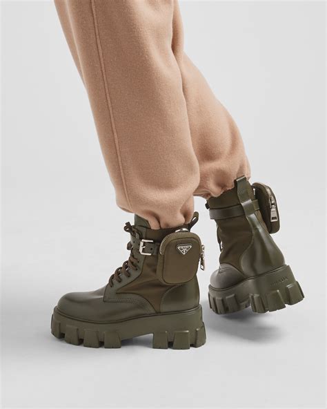 prada army green boots|Military Green Monolith Leather And Re.